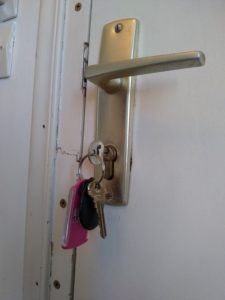Keys in the door
